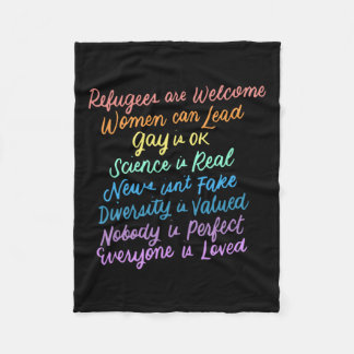 Cobertor De Velo Trump Diversity Science Refugiados amam mulheres d