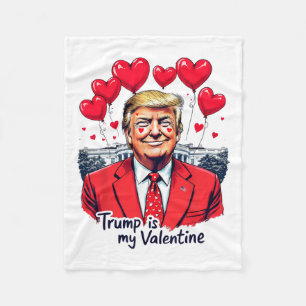 Cobertor De Velo Trump É Meu Coração Dia de os namorados Engraçado