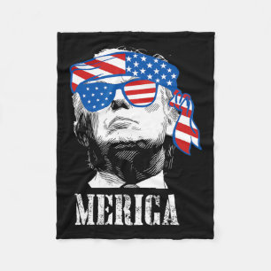Cobertor De Velo Trump Em 4 De Julho, Homens De Bandeira Americanos