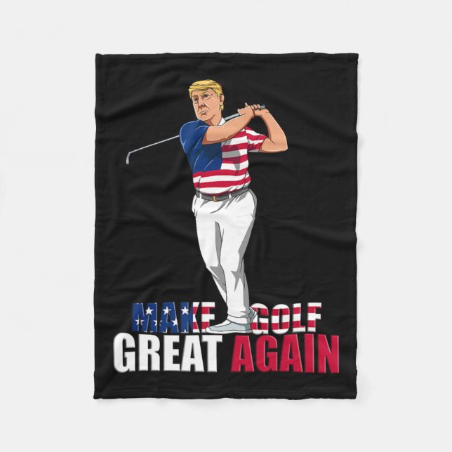 Cobertor De Velo Trump - Engraçado Presente de Golfe (Frente)