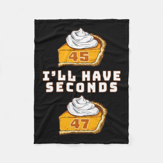 Cobertor De Velo Trump Eu terei segundos 45 47 Pumpkin Pie Thanksgi (Frente)