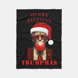 Cobertor De Velo Trump Feliz Rizzmas Trumpmas Engraçado Bubbbb de N
