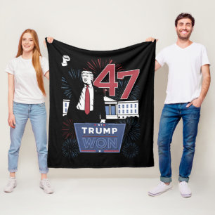 Cobertor De Velo Trump Ganhou 2024 Presidente 47 América EUA