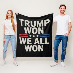 Cobertor De Velo Trump Ganhou Nós Todos Ganhamos Presidente 47 EUA
