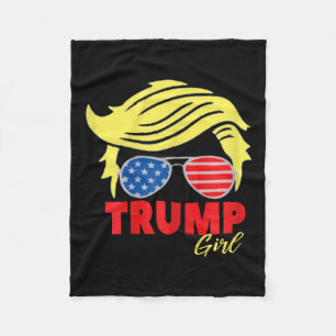Cobertor De Velo Trump Girl Messy Bun Trump 2024 Eleição Americana