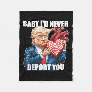 Cobertor De Velo Trump Humor Baby Eu Nunca Te Deportaria Engraçado