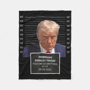 Cobertor De Velo Trump Mug Atirou No Presidente Donald J Trump Mugs