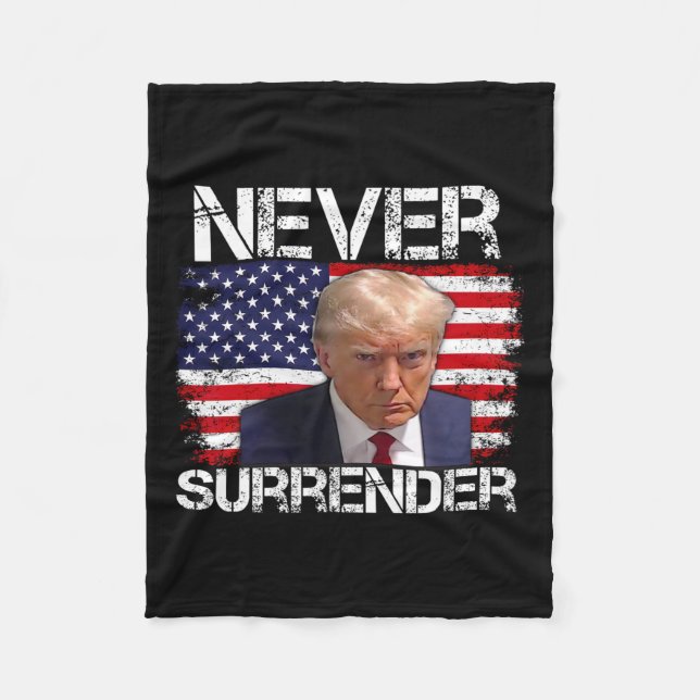 Cobertor De Velo Trump Mug Shot Nunca Rende 2024 (Frente)