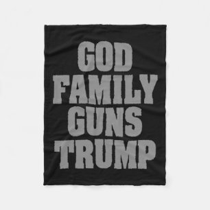 Cobertor De Velo Trump Patriótico Família Guns Trump