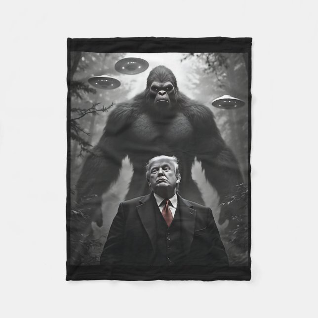Cobertor De Velo Trump Pé Grande Ufo Encontro de Alien Visitação Co (Frente)
