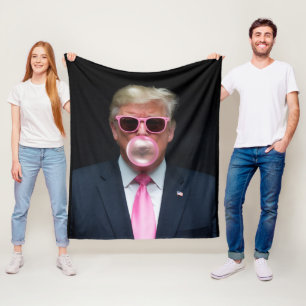 Cobertor De Velo Trump Pink Bubble Gum Presidente 47 EUA