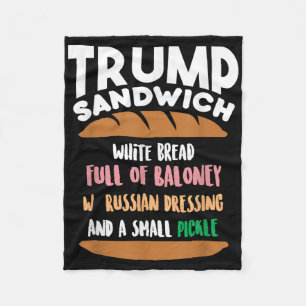 Cobertor De Velo Trump Sandwich Impeachment Funny