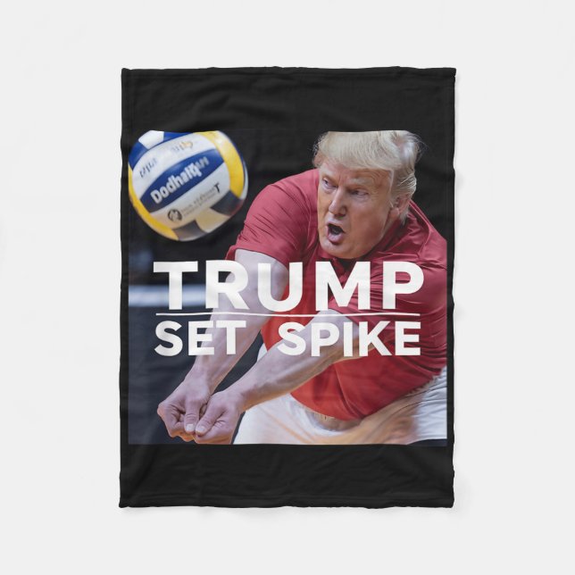 Cobertor De Velo Trump Set Spike Engraçado Jogador Político De Vole (Frente)