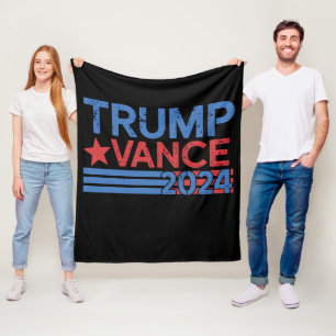 Cobertor De Velo Trump Vance 2024 Presidente 47 EUA Vintage
