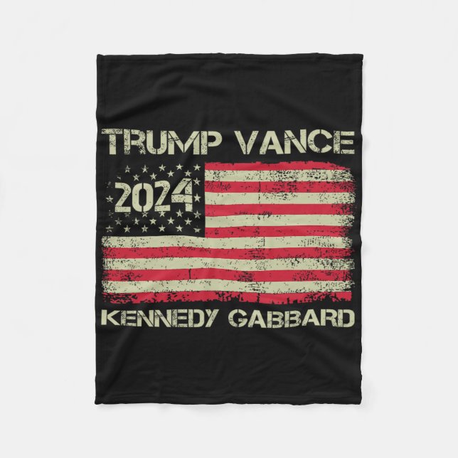 Cobertor De Velo Trump Vance Kennedy Gabbyrd Xeque-Mate Levar Améri (Frente)
