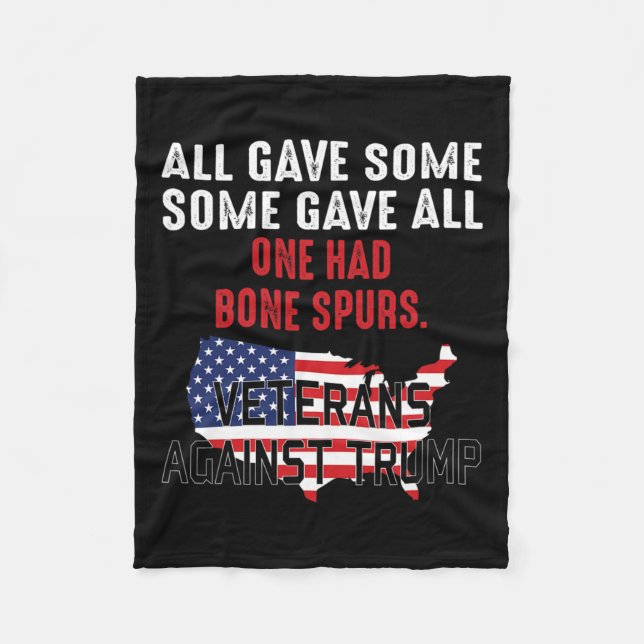 Cobertor De Velo Trump Veterans Contra Trump (Frente)