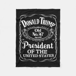 Cobertor De Velo Trump Whiskey Bottle Label Trump 47º Presidente 20