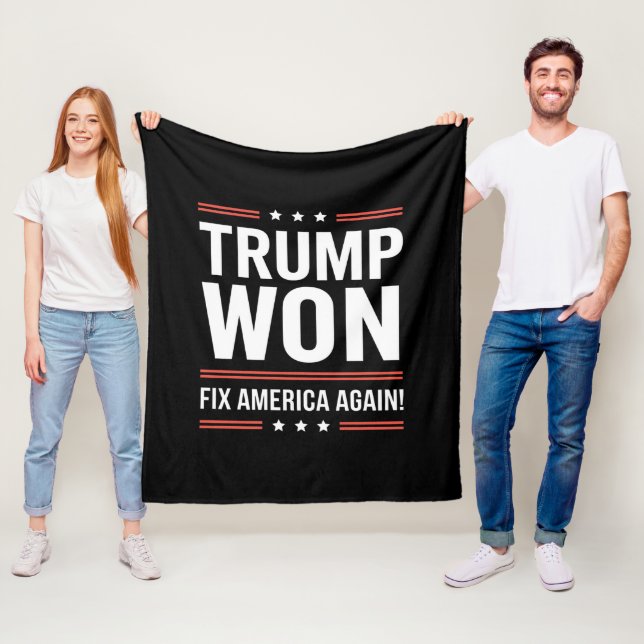Cobertor De Velo Trump Won MAGA Trump venceu 2024 Fix America novam (In Situ)