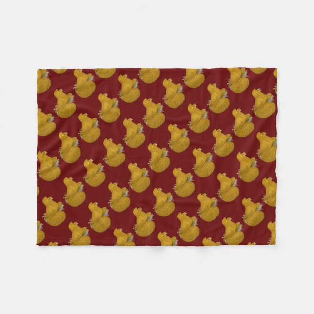 Cobertor De Velo Trumpeter Pigeon Amarelo (Frente (Horizontal))