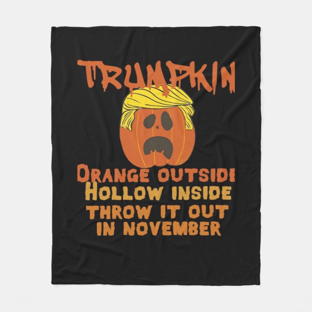 Cobertor De Velo Trumpkin Dentro joga fora do clássico de novembro (Frente)
