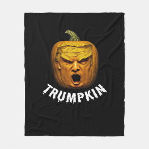 Cobertor De Velo Trumpkin - Engraçado Donald Pumpkin Halloween