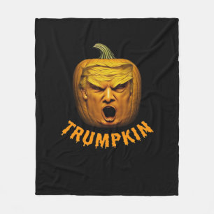 Cobertor De Velo Trumpkin - Engraçado Donald Pumpkin Halloween Clás
