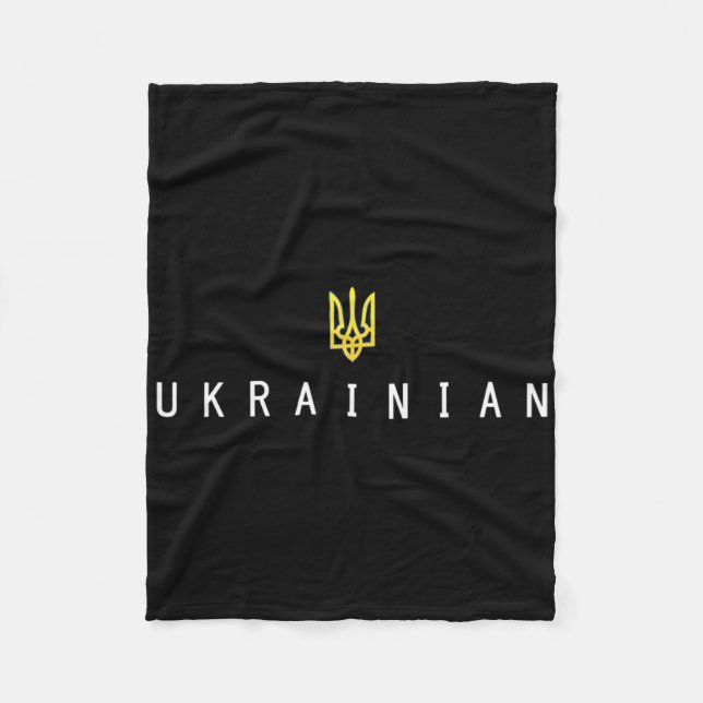 Cobertor De Velo Tryzub Ucraniano Zelensky Ucrânia Tridente Militar (Frente)