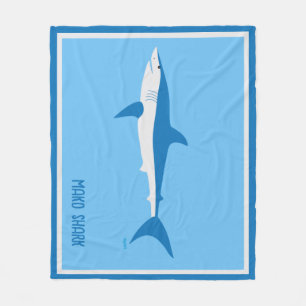 Cobertor De Velo Tubarão-Mako Muito Azul