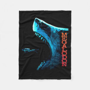 Cobertor De Velo Tubarão Primevo Megalodon Barbatana Dorsal Dentes