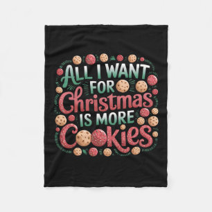 Cobertor De Velo Tudo O Que Eu Quero Para O Natal É Cookies Engraça