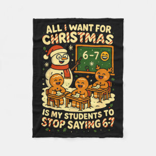Cobertor De Velo Tudo o que Eu Quero para o Natal é que Meus Alunos