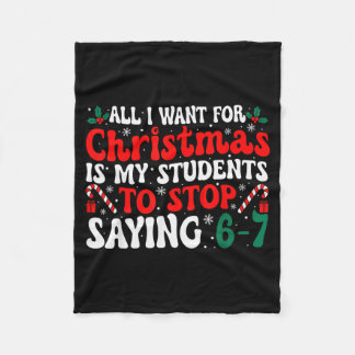 Cobertor De Velo Tudo o que Eu Quero para o Natal é que Meus Alunos