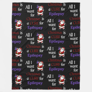 Cobertor De Velo Tudo o que Eu Quero para o Natal/Santa...Epilepsia
