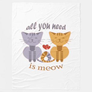 Cobertor De Velo Tudo o que você precisa é gato de valentine meow