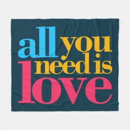 Cobertor De Velo Tudo que você precisa é amor