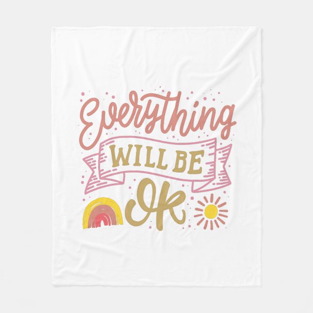 Cobertor De Velo tudo vai ficar bem (Frente)