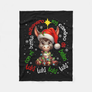 Cobertor De Velo Tuki Tuki Mi Burrito Sabanero Mexicano Xmas