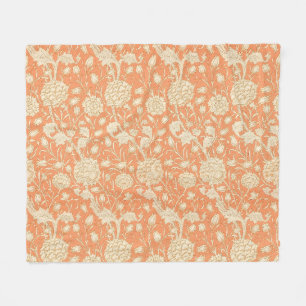 Cobertor De Velo Tulipa Selvagem Laranja Arte Floral de William Mor