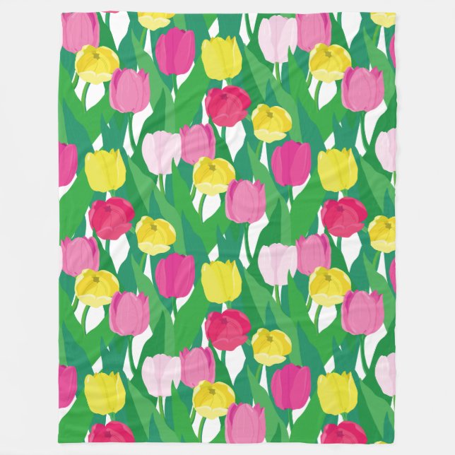 Cobertor De Velo Tulipas adoráveis. (Frente)