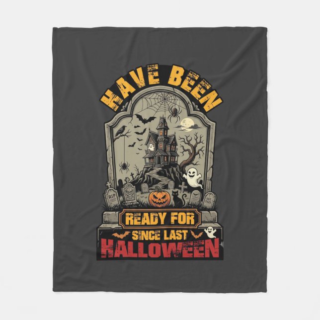Cobertor De Velo Túmulo de Casa Assombrada de Halloween Já Pronto (Frente)