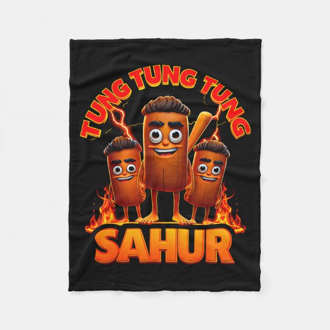 Cobertor De Velo Tung Tung Tung Sahur  (Frente)