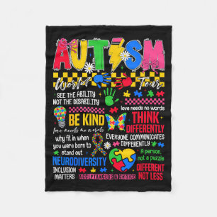 Cobertor De Velo Turnê mundial do autismo dia de conscientização do