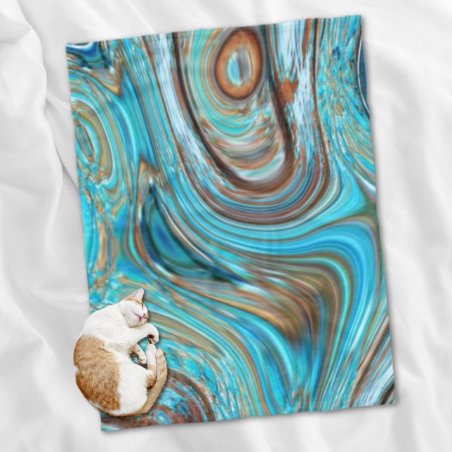 Cobertor De Velo turquesa azul-de-fazenda Turquesas de madeira (farmhouse teal blue Woodgrain turquoise swirls Fleece Blanket)