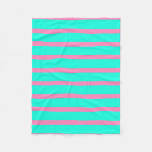 Cobertor De Velo Turquesa Azul-Verde-Cor-De-Pastel E Estrias Rosa
