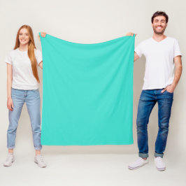Cobertor De Velo Turquesa Moderna Cor Sólida | Azul Turquesa