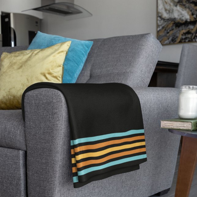 Cobertor De Velo Turquesa Retroativa e Faixa Laranja (Criador carregado)