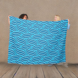 Cobertor De Velo Turquesa Teal e Azul Riachos