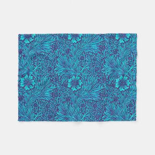 Cobertor De Velo Turquesa venenosa padrão floral roxo escuro