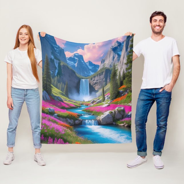 Cobertor De Velo Turquoise Fantasy River (In Situ)