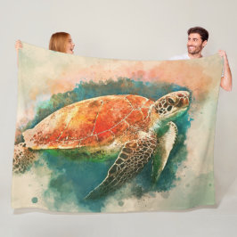 Cobertor De Velo Turtle Fleece Blanket